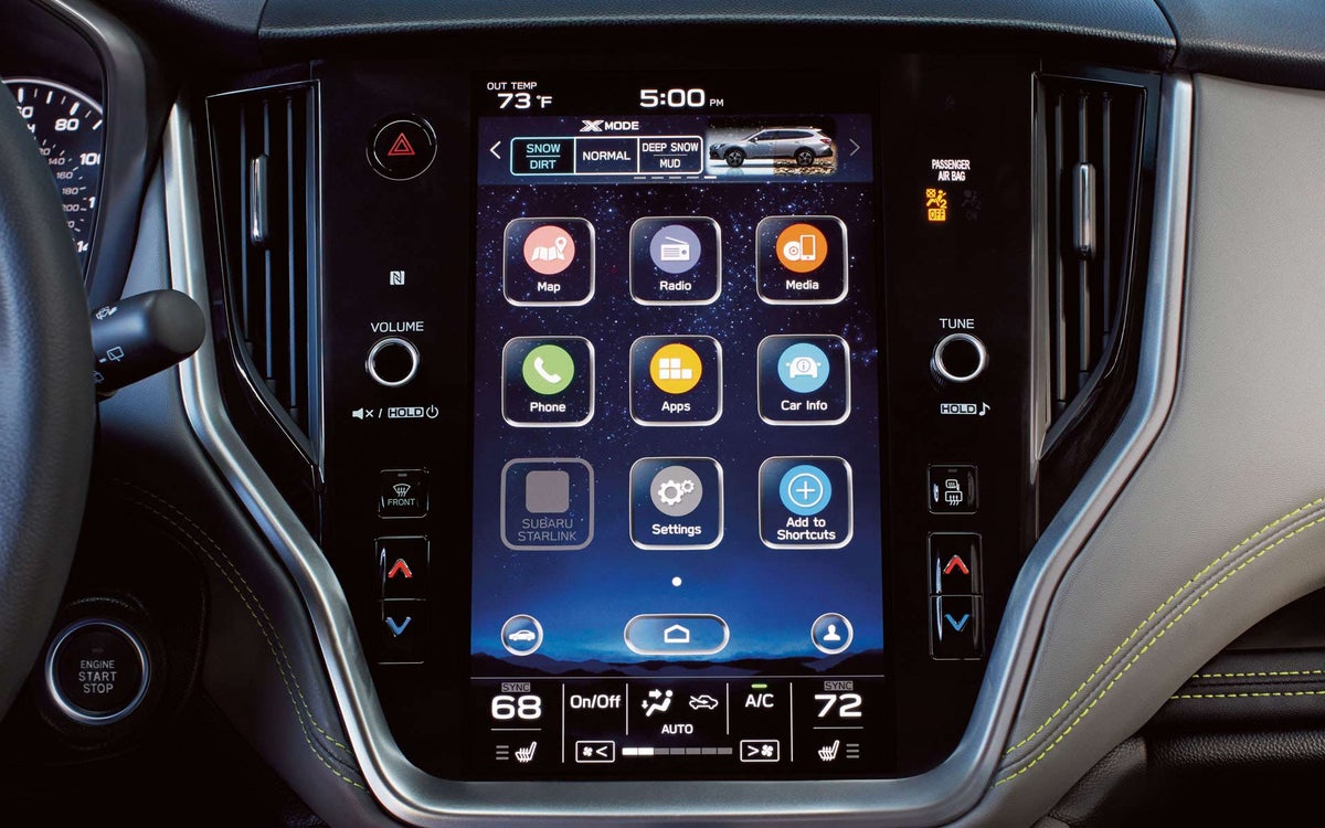 Subaru's in-vehicle touchscreen navigation technology with STARLINK Multimedia