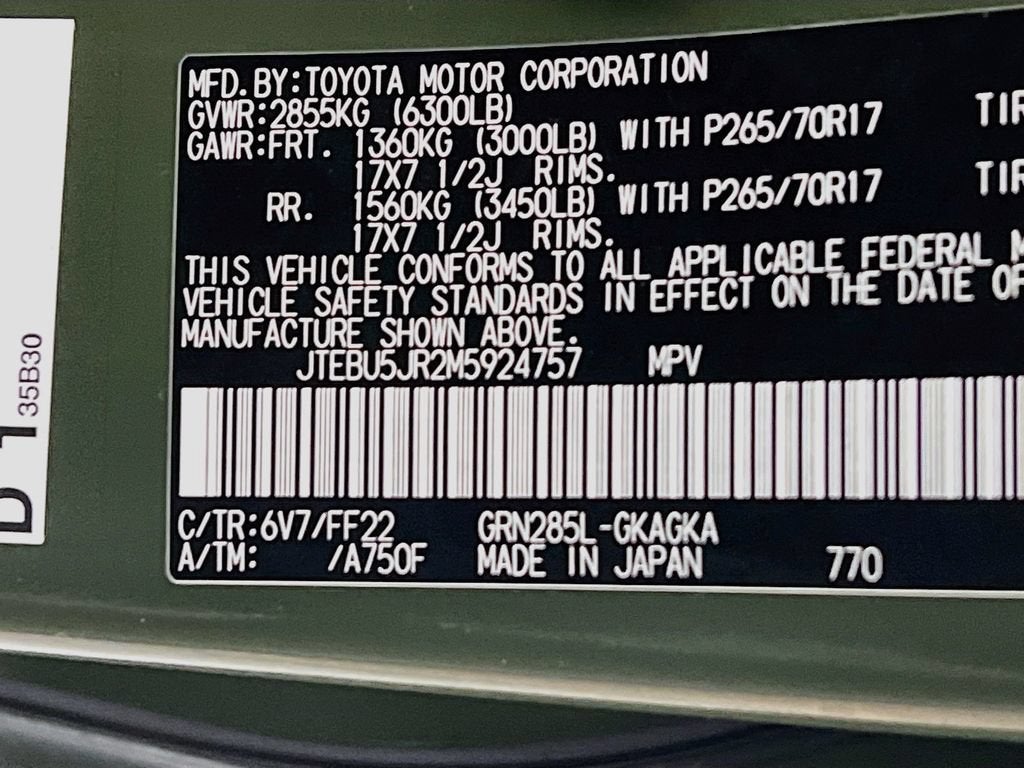 2021 Toyota 4Runner Trail Special Edition
