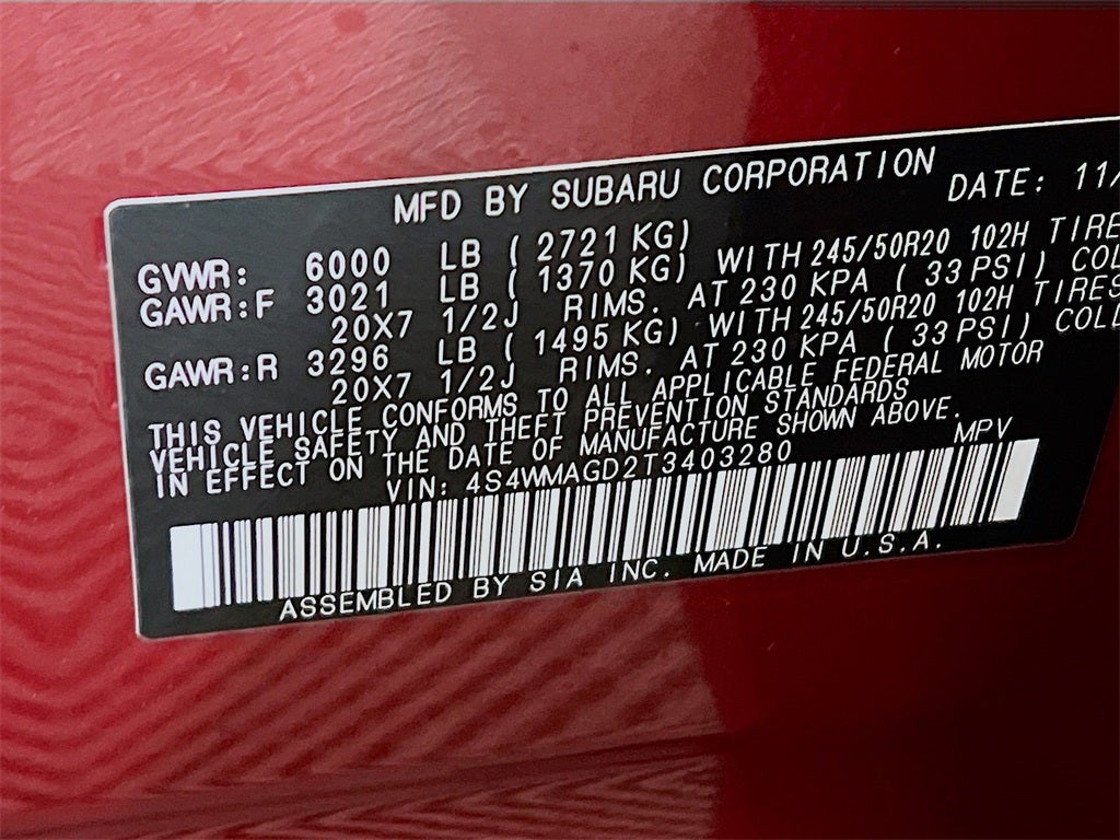 2026 Subaru ASCENT Limited 7-Passenger