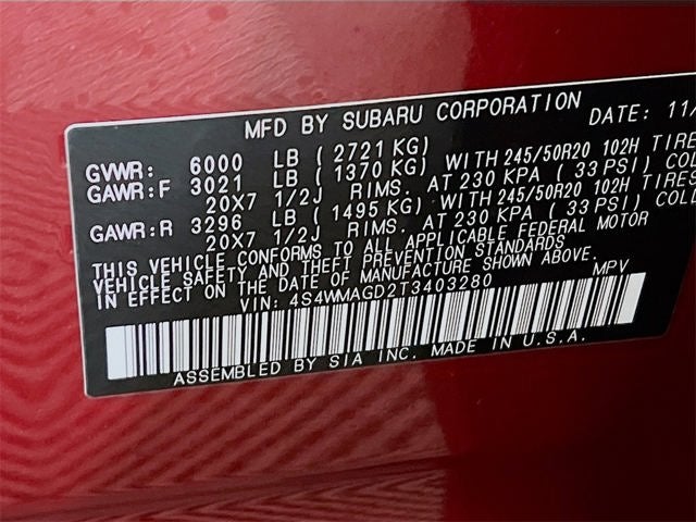 2026 Subaru ASCENT Limited 7-Passenger