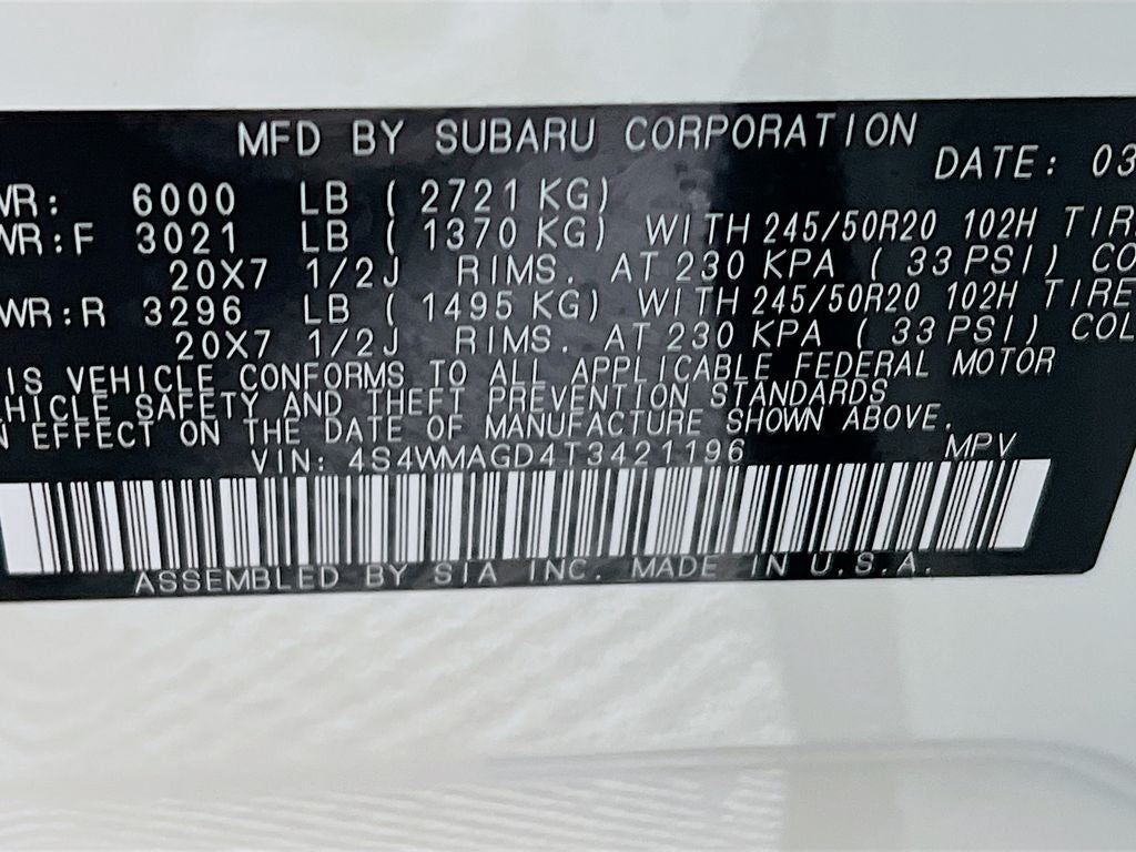 2026 Subaru ASCENT Limited 7-Passenger