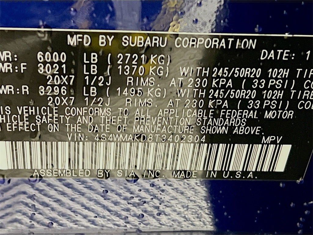 2026 Subaru ASCENT Touring 7-Passenger