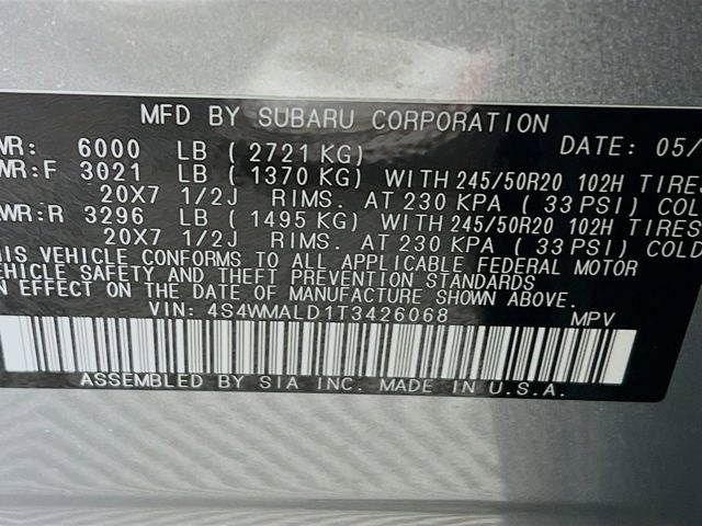 2026 Subaru ASCENT Onyx Edition Touring 7-Passenger