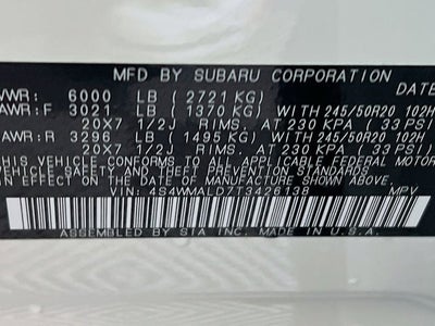 2026 Subaru ASCENT Onyx Edition Touring 7-Passenger