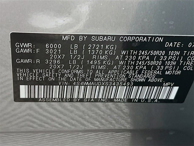 2025 Subaru ASCENT Touring