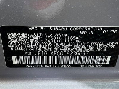 2026 Subaru IMPREZA Sport