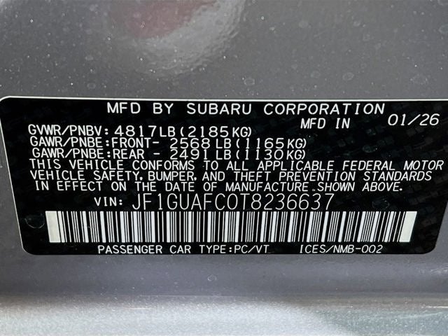 2026 Subaru IMPREZA Sport