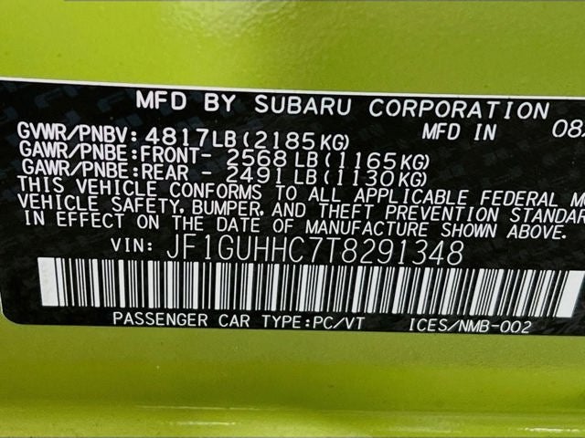 2026 Subaru IMPREZA RS