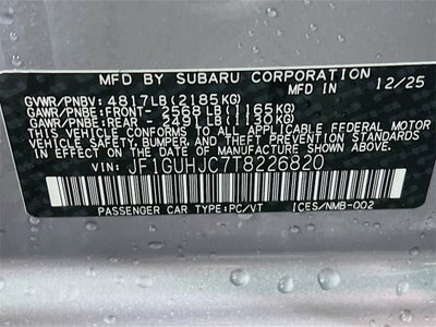 2026 Subaru IMPREZA RS