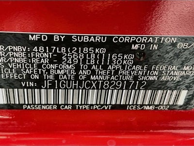 2026 Subaru IMPREZA RS
