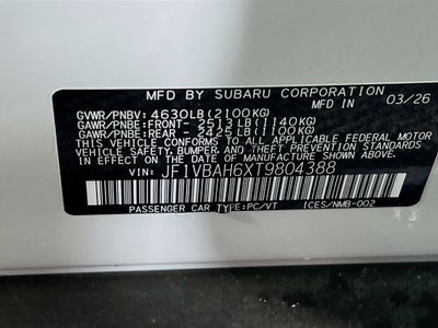 2026 Subaru WRX Premium
