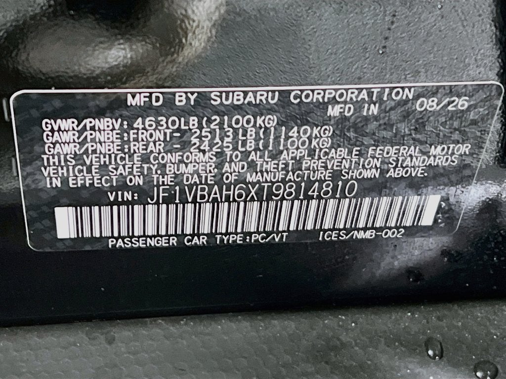 2026 Subaru WRX Premium