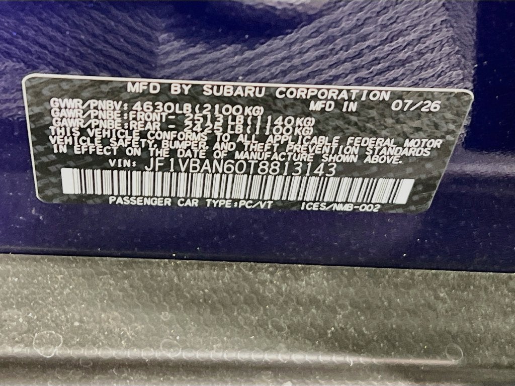 2026 Subaru WRX Limited
