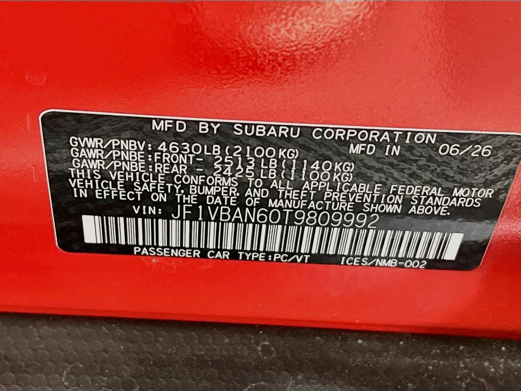 2026 Subaru WRX Limited
