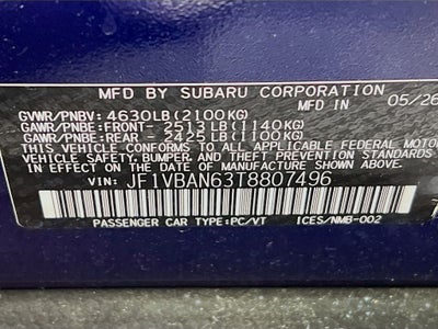 2026 Subaru WRX Limited