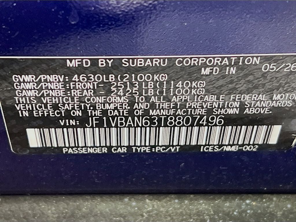 2026 Subaru WRX Limited