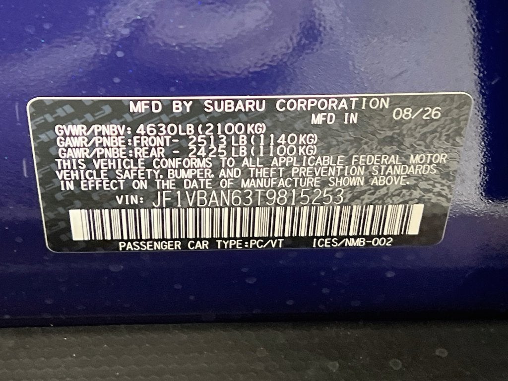 2026 Subaru WRX Limited