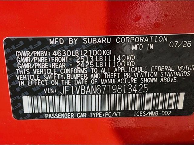 2026 Subaru WRX Limited