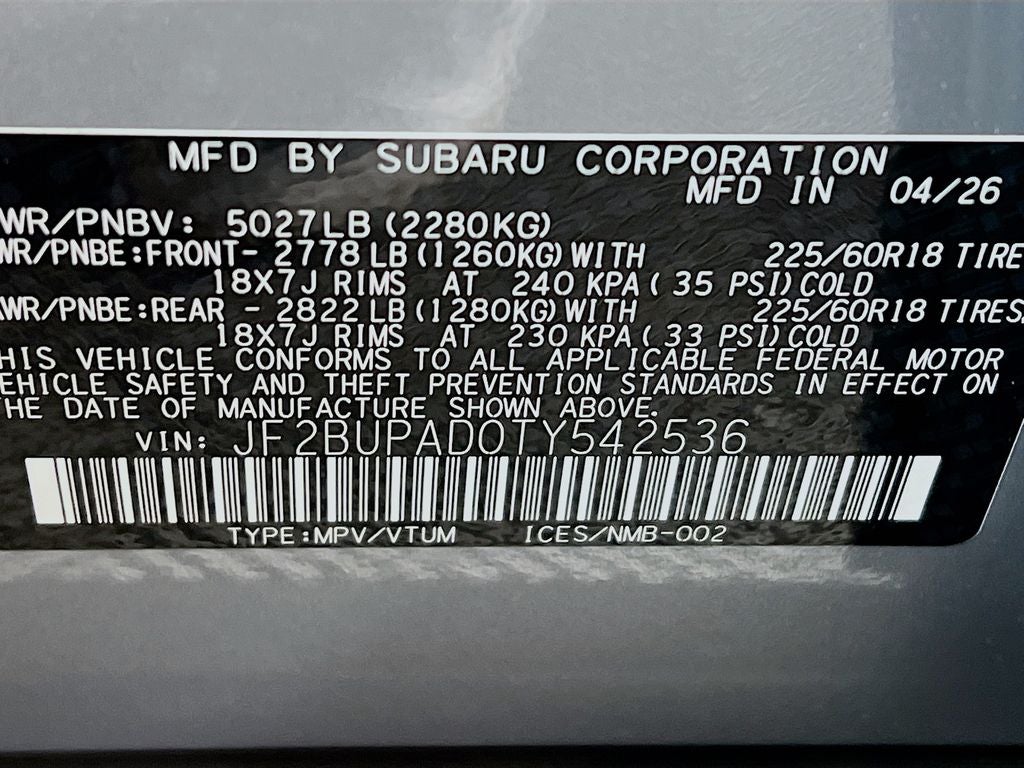 2026 Subaru OUTBACK Premium