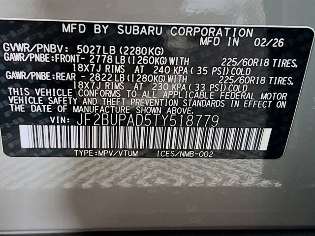 2026 Subaru OUTBACK Premium