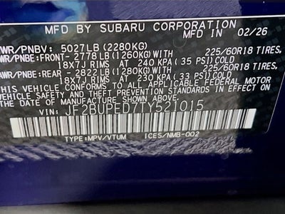 2026 Subaru OUTBACK Touring