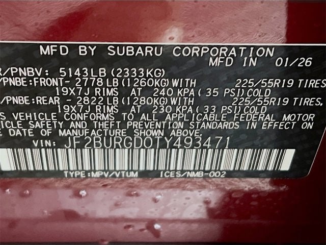 2026 Subaru OUTBACK Limited XT