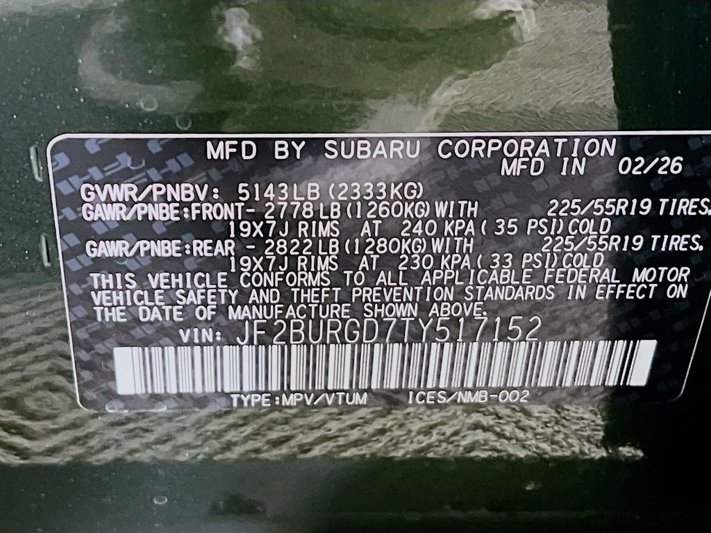 2026 Subaru OUTBACK Limited XT