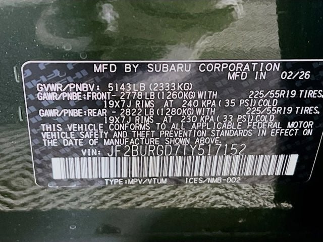 2026 Subaru OUTBACK Limited XT