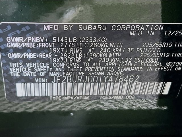2026 Subaru OUTBACK Touring XT