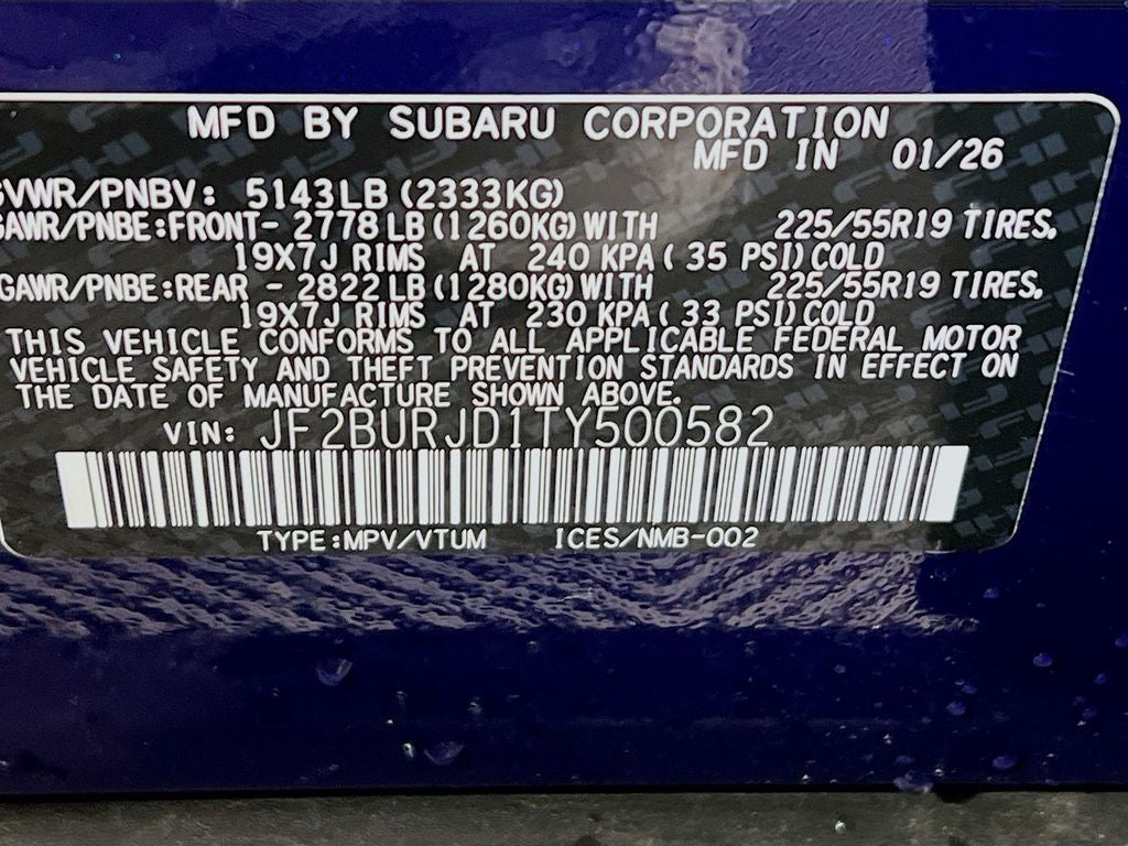 2026 Subaru OUTBACK Touring XT