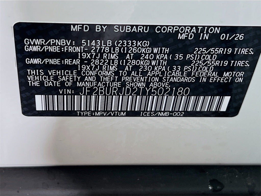 2026 Subaru OUTBACK Touring XT