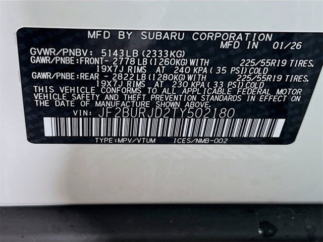 2026 Subaru OUTBACK Touring XT