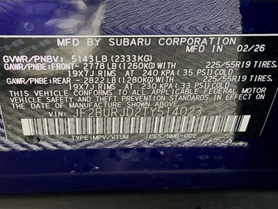 2026 Subaru OUTBACK Touring XT