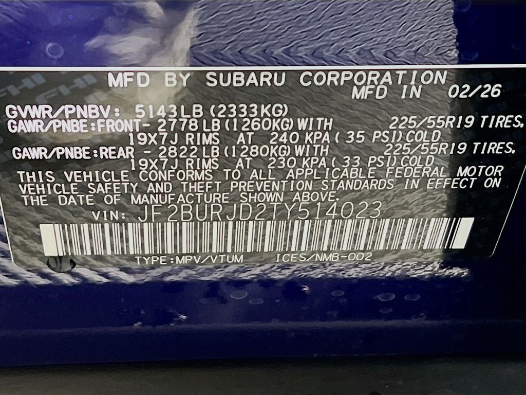 2026 Subaru OUTBACK Touring XT
