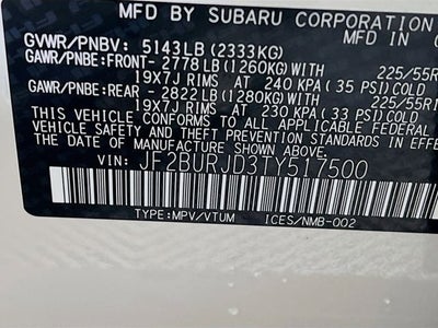 2026 Subaru OUTBACK Touring XT