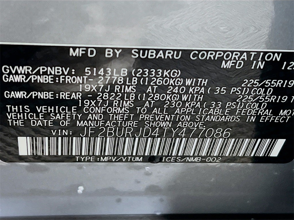 2026 Subaru OUTBACK Touring XT