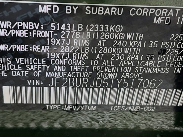 2026 Subaru OUTBACK Touring XT