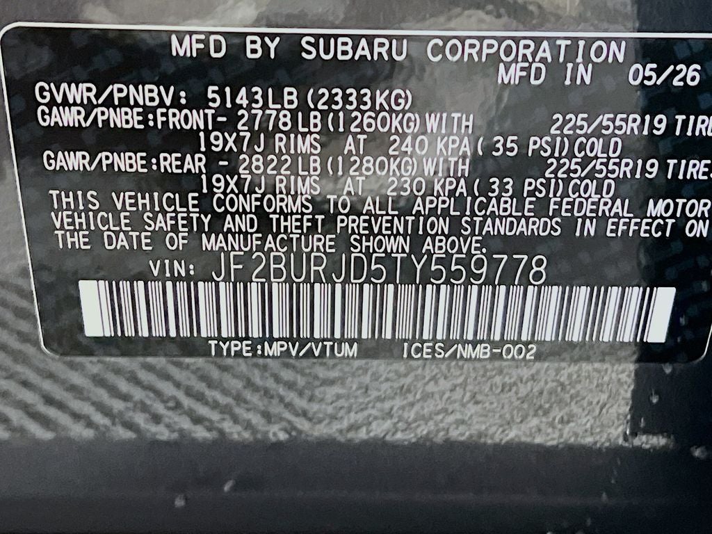2026 Subaru OUTBACK Touring XT