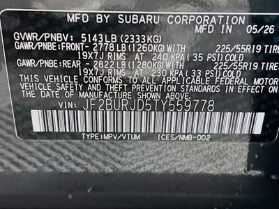 2026 Subaru OUTBACK Touring XT
