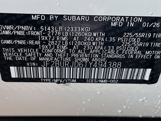 2026 Subaru OUTBACK Touring XT