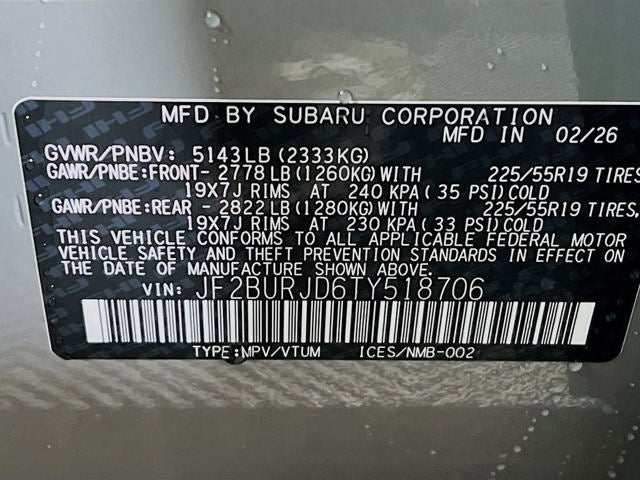 2026 Subaru OUTBACK Touring XT