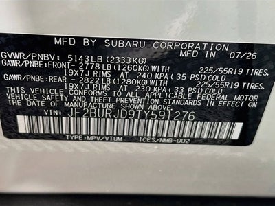 2026 Subaru OUTBACK Touring XT