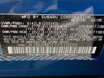 2026 Subaru OUTBACK Wilderness