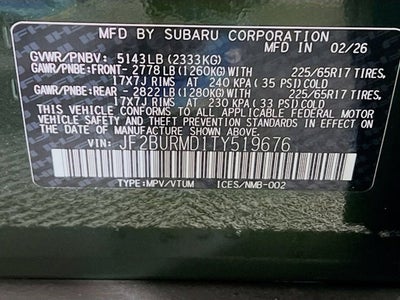 2026 Subaru OUTBACK Wilderness