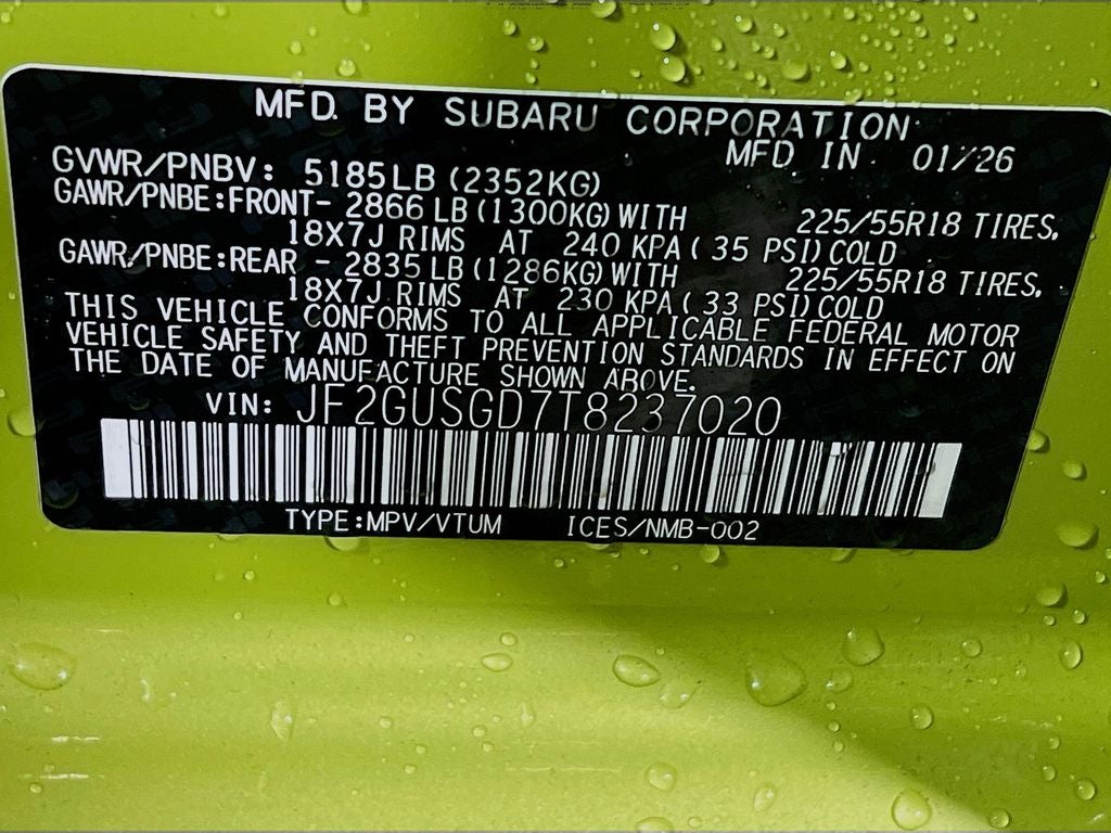 2026 Subaru CROSSTREK Sport Hybrid