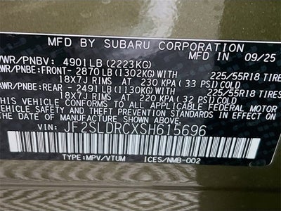 2025 Subaru FORESTER Limited