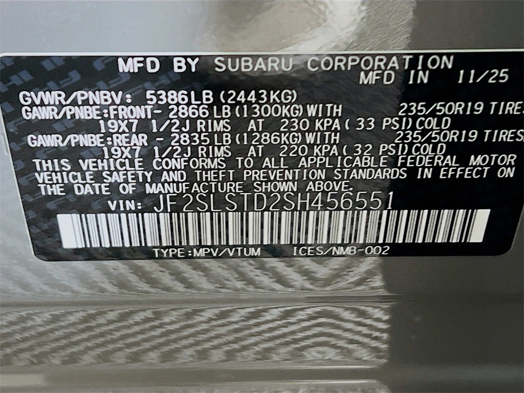 2025 Subaru FORESTER Touring Hybrid