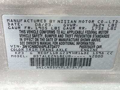 2023 Nissan Versa 1.6 S