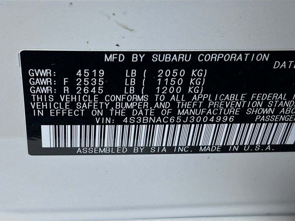 2018 Subaru Legacy 2.5i Premium
