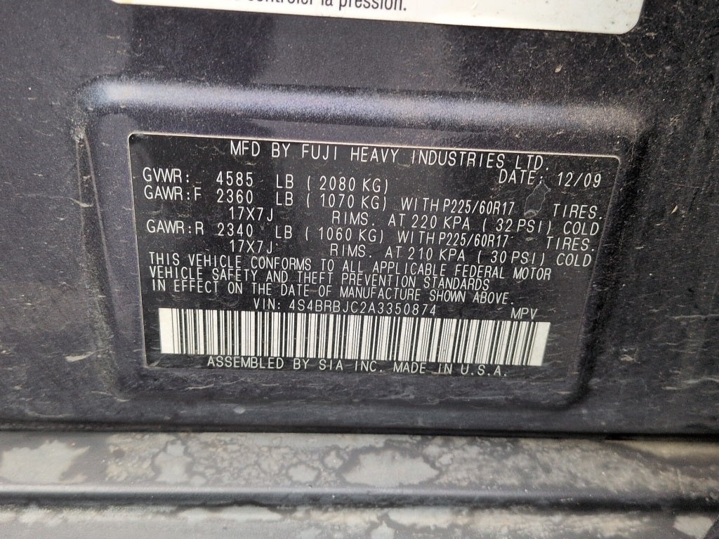 2010 Subaru Outback 2.5i Limited